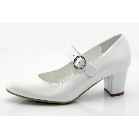 Kényelmes esküvői cipő fehér Celia