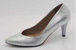 Ezüst menyasszonyi cipő Flower