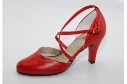 Menyecske tánccipő piros Lady Art