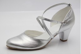 Ezüst esküvői cipő Lady Art2